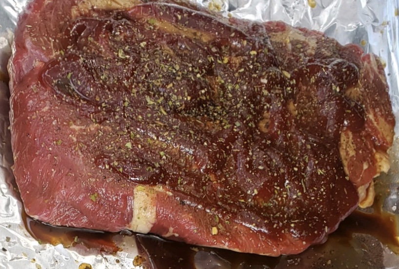 BBQ Steaks marinating