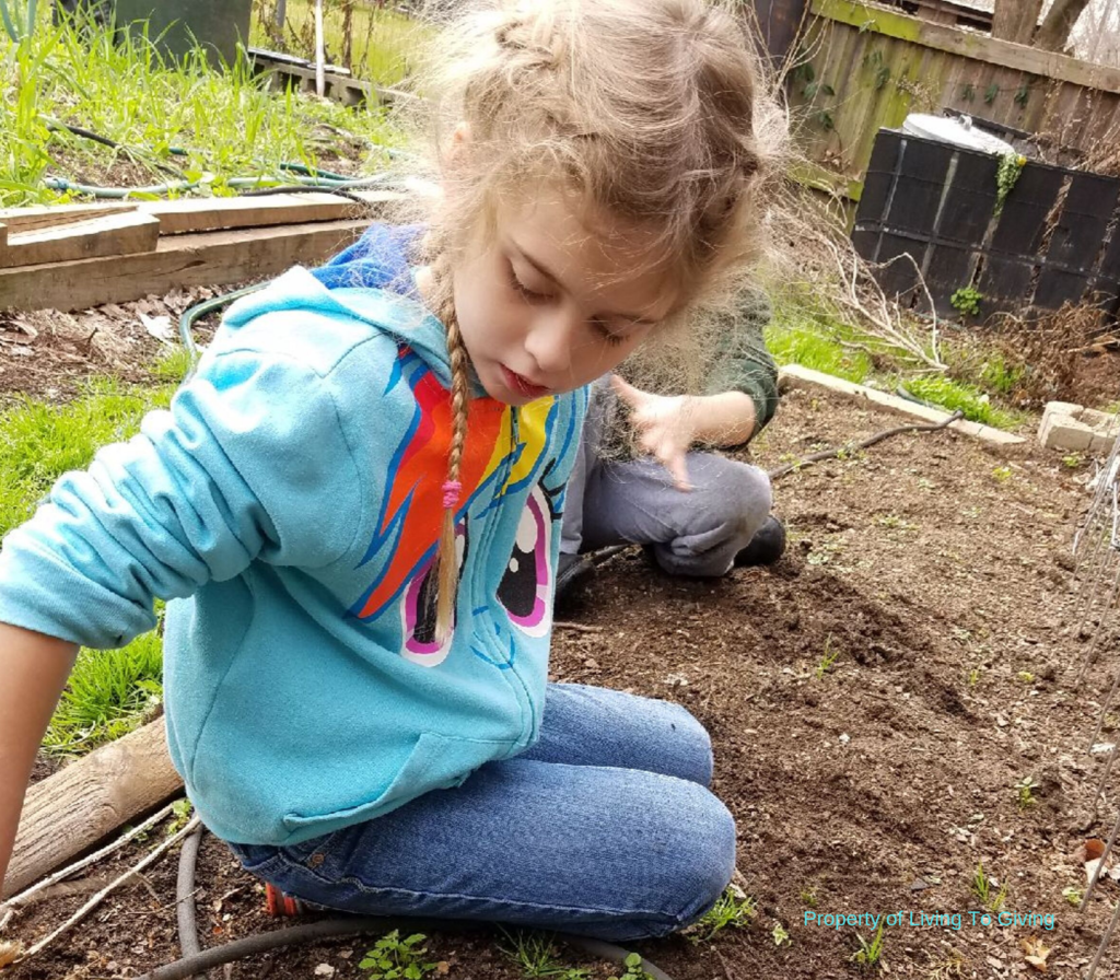 Girl in garden