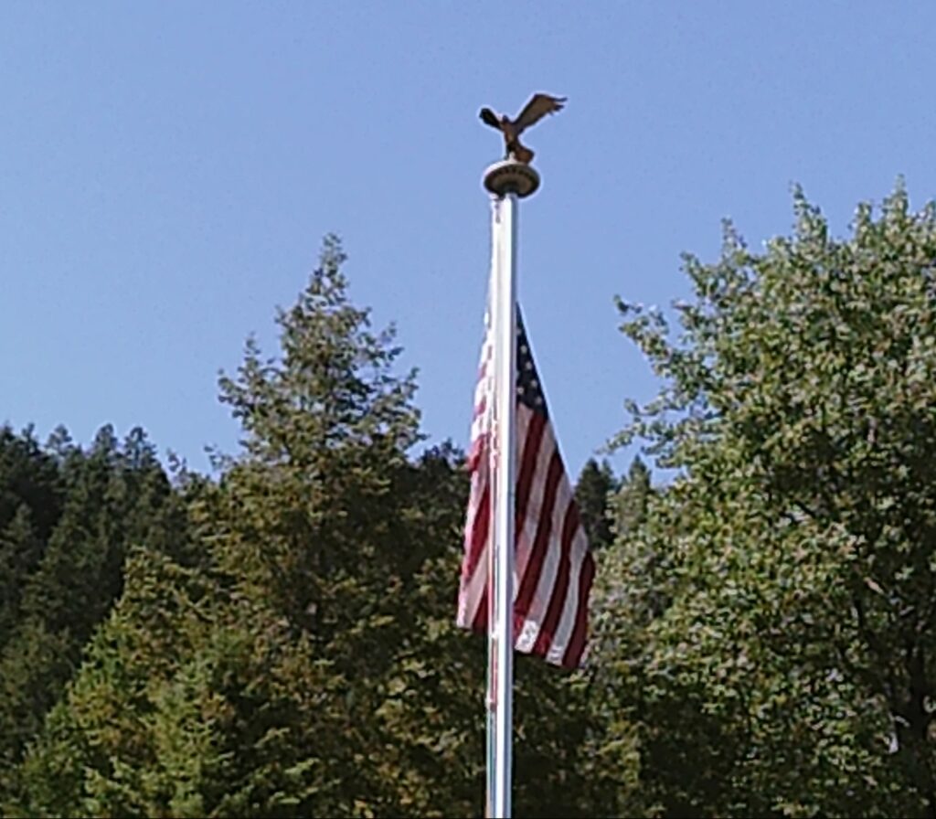 Flying United States Flag